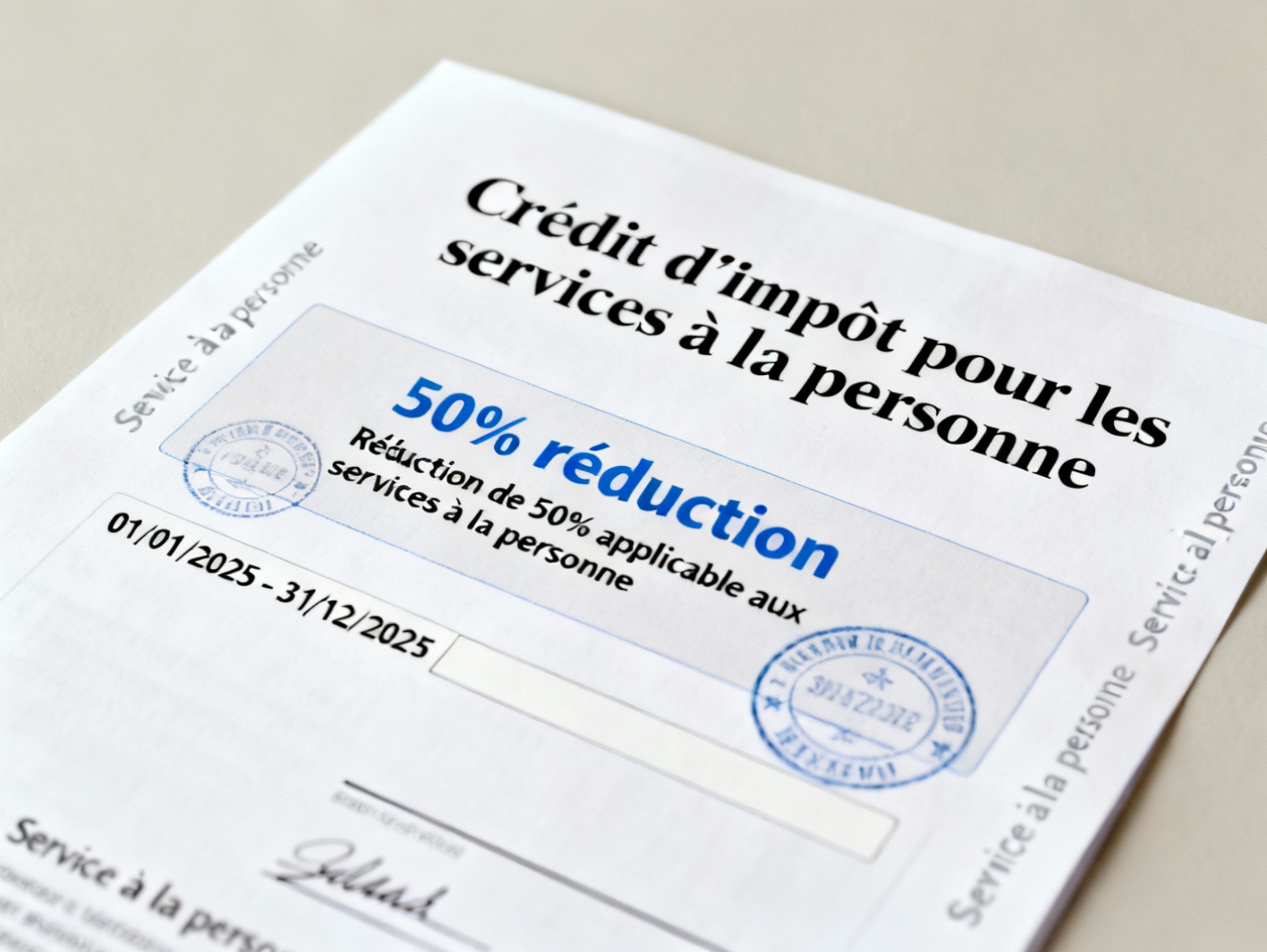 50% Crédit d'Impôt